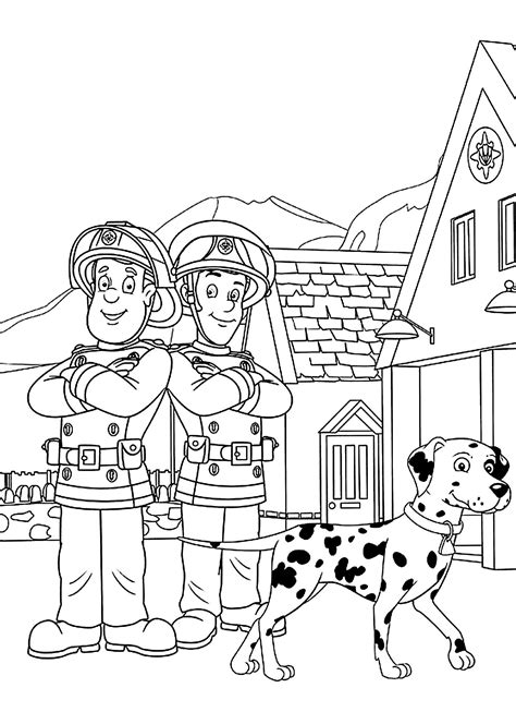 fireman sam colouring pages