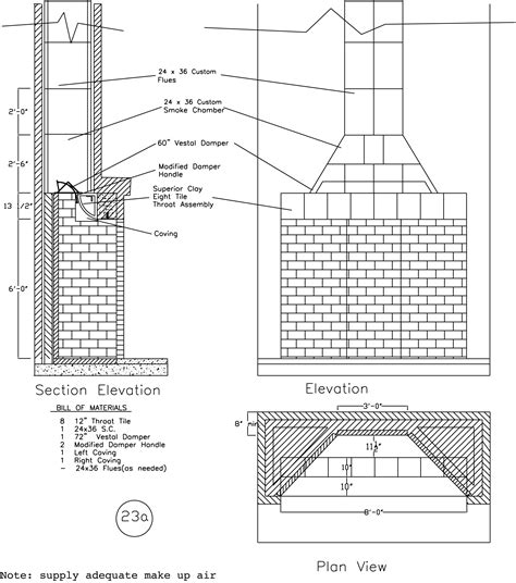 fireplace in plan