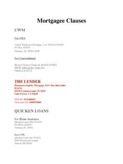 first citizens bank mortgagee clause address