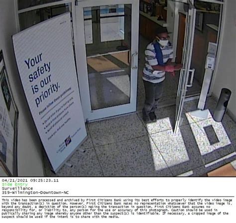first citizens bank wilmington nc robbery