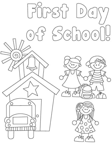 first day of preschool coloring pages