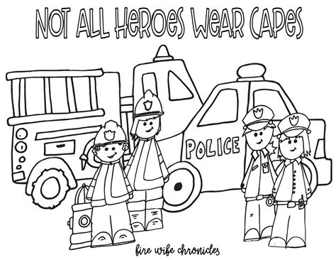 first responder coloring pages