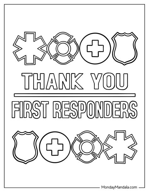 first responder coloring pages