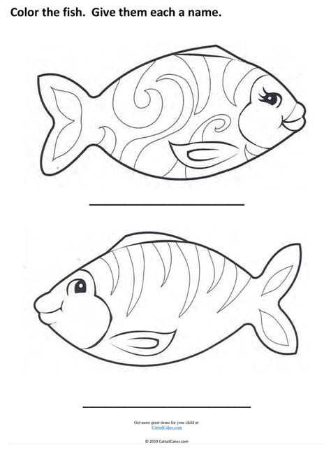 fish coloring worksheet