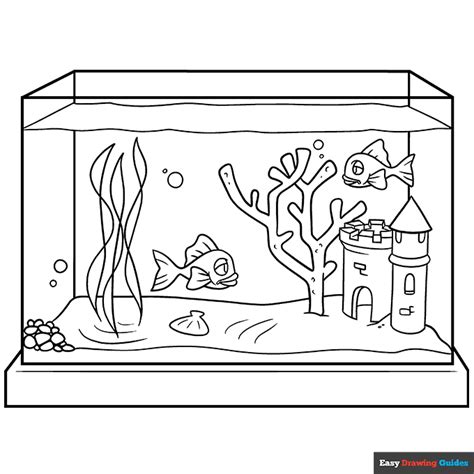 fish tank coloring page