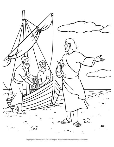 fishers of men coloring pages