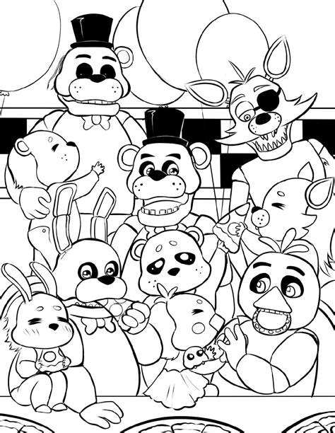 five nights at freddy's coloring pictures