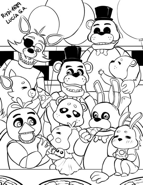 five nights at freddy's colouring pages