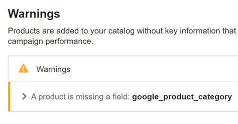 Fixing Kit Catalog Missing Google Product Category
