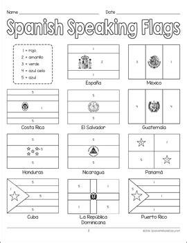 flags of spanish speaking countries coloring pages