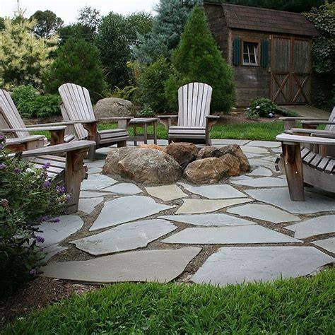 flagstone fire pit ideas