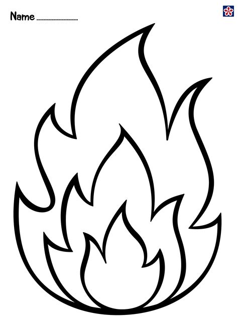 flame coloring pages