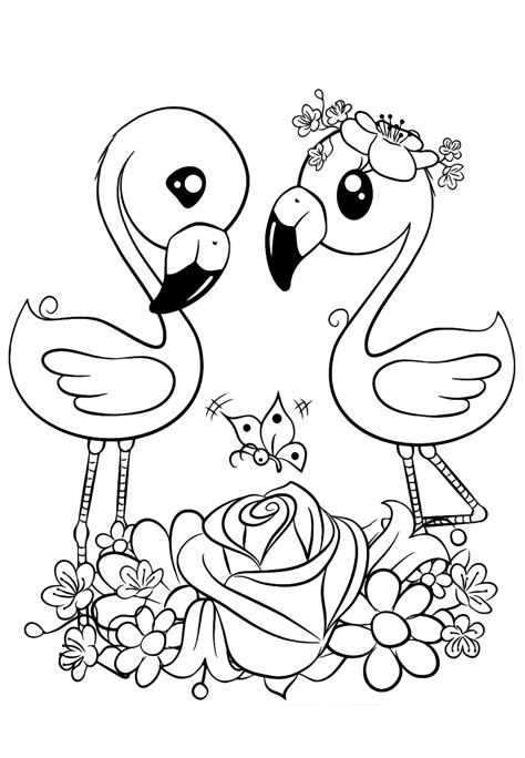 flamingo coloring pages printable