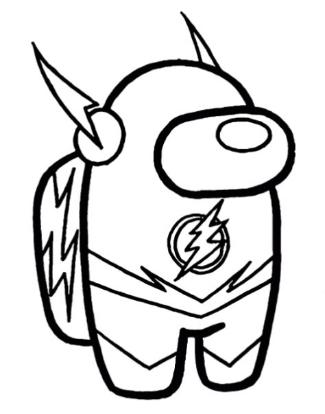 flash among us coloring pages