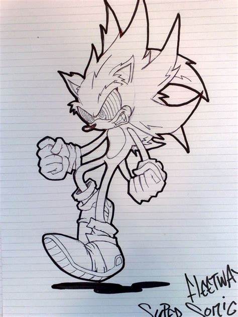 fleetway super sonic coloring pages