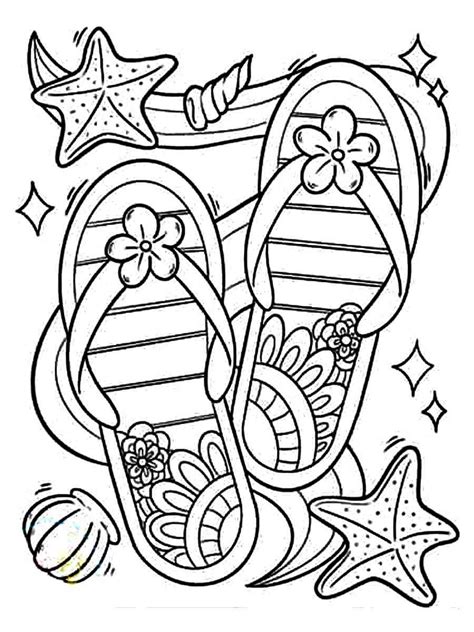 flip flops coloring pages