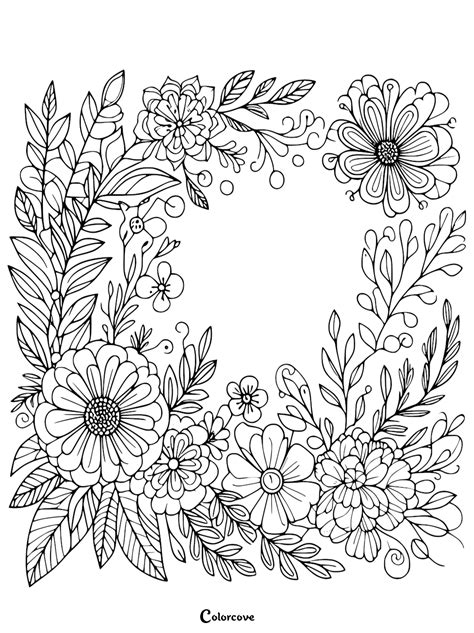 floral coloring book