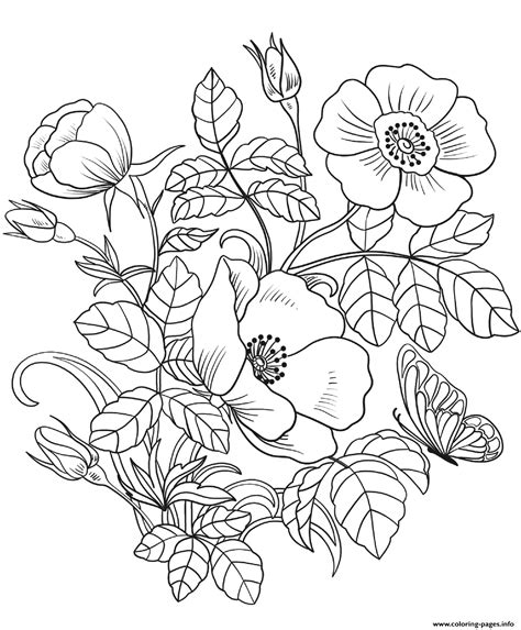 floral coloring pages to print