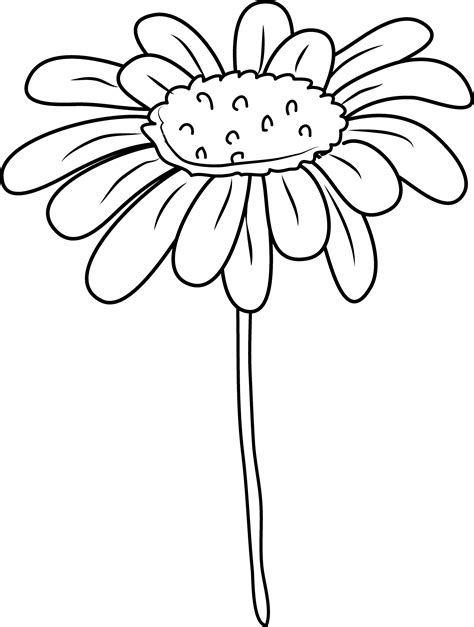 flower clip art coloring pages