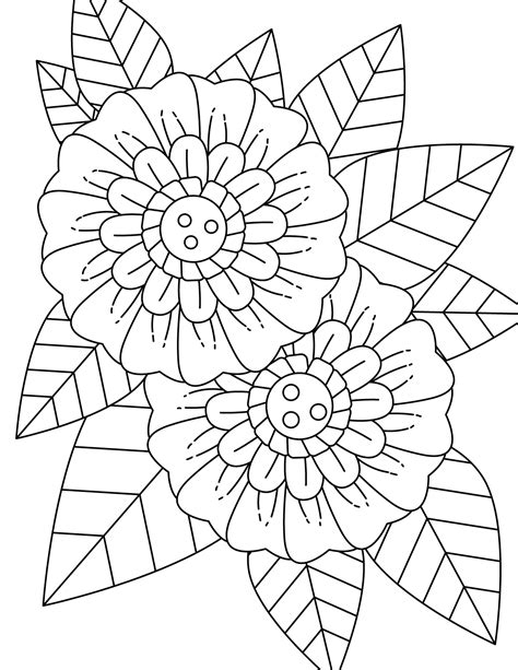 flower coloring pages for teens