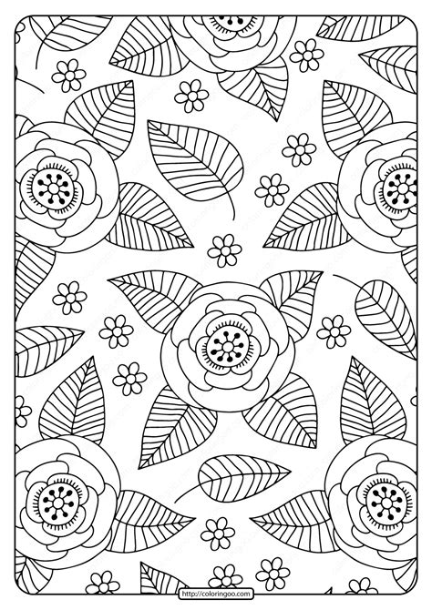 flower coloring pattern