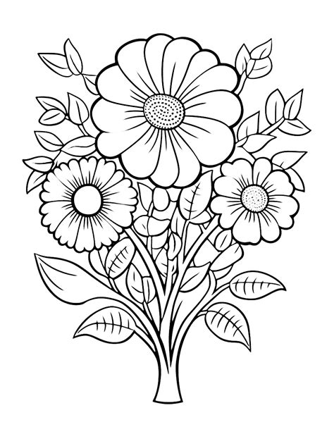 flower coloring sheets