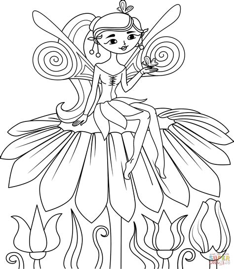 flower fairy coloring pages