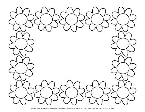 flower frame coloring pages