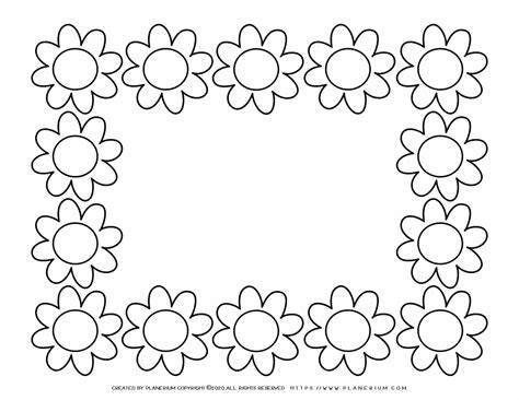flower frame coloring pages