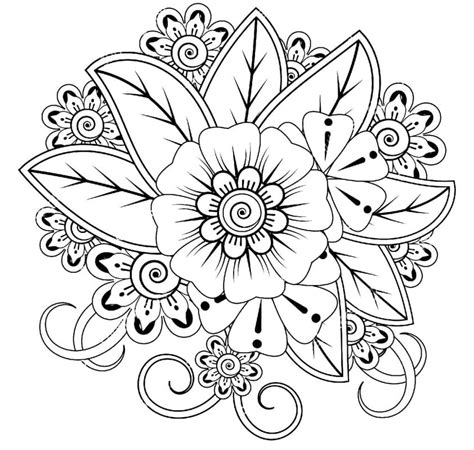 flower mandalas coloring book