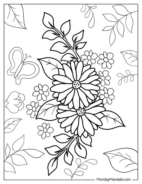 flower pages to color