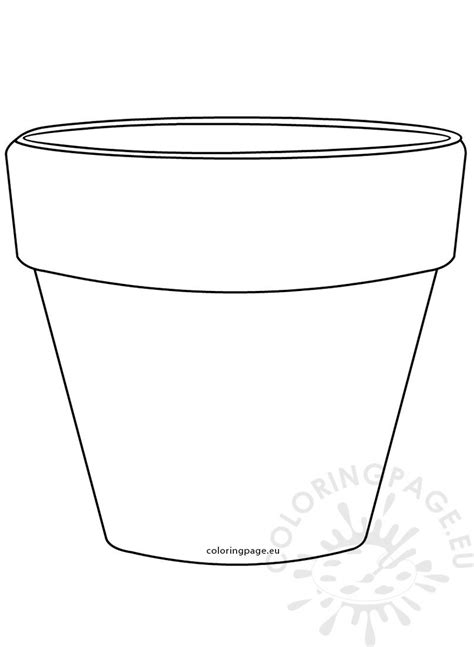 flower pot coloring page