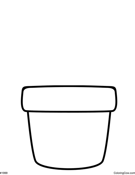 flower pot coloring sheets