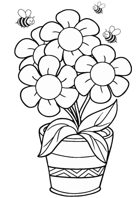 flowers pictures to color and print out