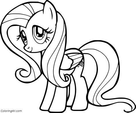 fluttershy coloring pages