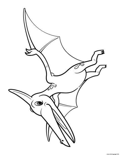 flying dinosaur coloring pages