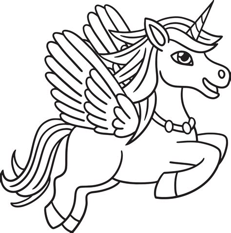 flying unicorn coloring pages