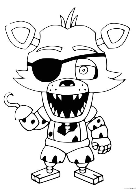 fnaf foxy coloring pages