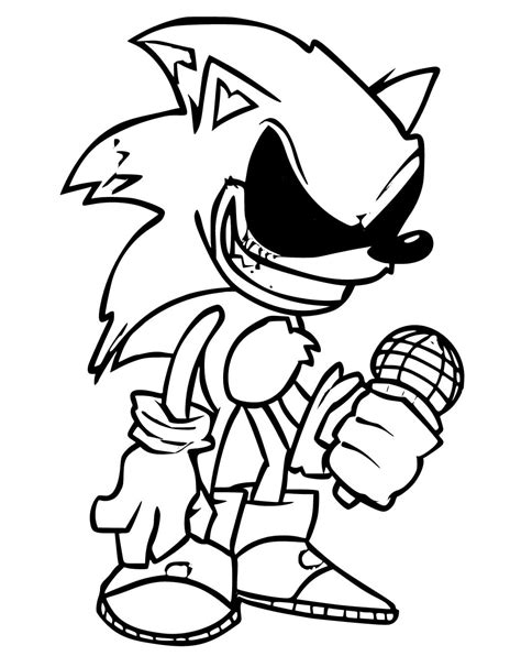 fnf sonic coloring pages