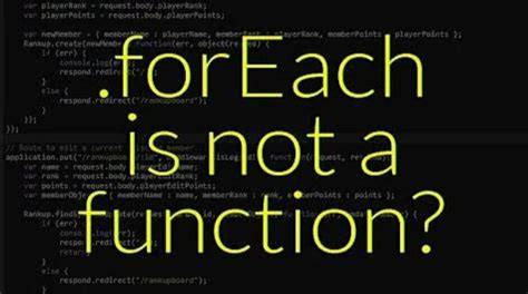 forEach is not a function error with JavaScript array