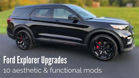 Collection of Ford Explorer ST accessories, showcasing various upgrades