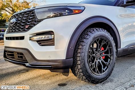 Ford Explorer ST wheels showcasing performance benefits like wider tires and enhanced braking.