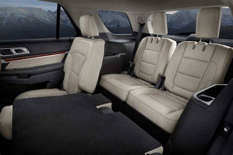 Ford Explorer third row access mechanism showing easy entry