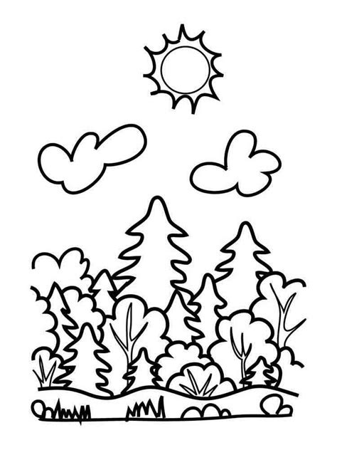 forest coloring pages for preschoolers