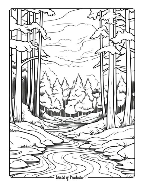 forest coloring pages pdf
