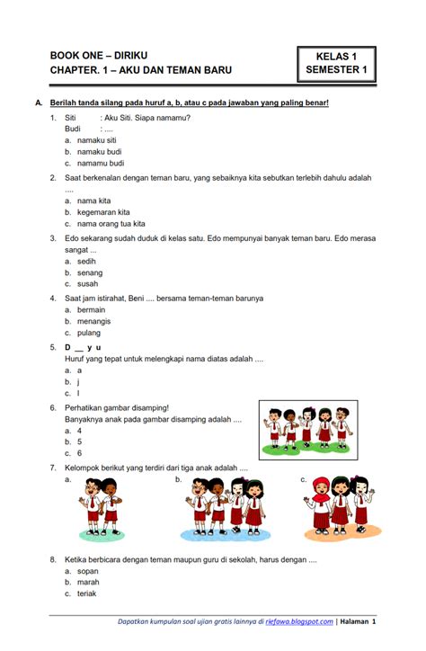 Format soal uas bahasa indonesia kelas 5 semester 1 kurikulum 2013
