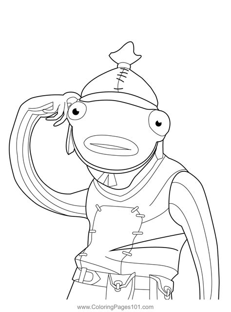 fortnite fishstick coloring pages