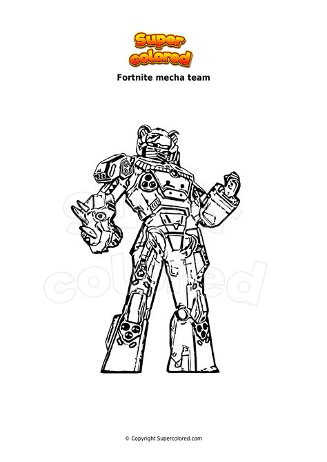 fortnite mecha team leader coloring pages