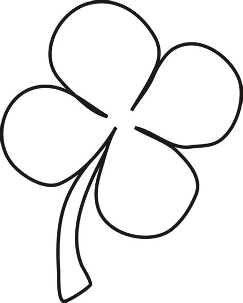 four leaf clover coloring pages