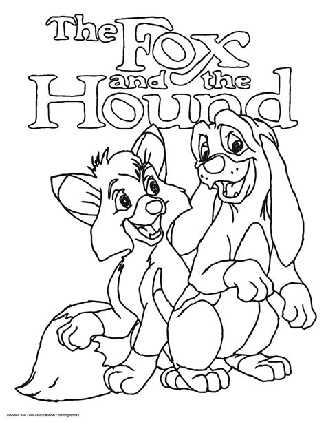 fox and the hound coloring pages